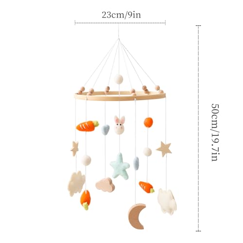 GOODMOM Felt Bunny Crib Mobile for Baby