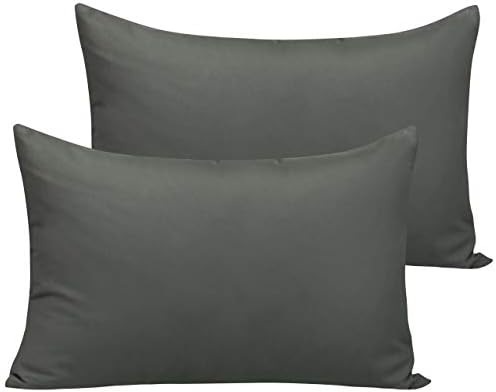NTBAY Microfiber Toddler Pillowcases 2 Pack Dark Grey