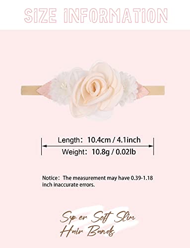Panegy Flower Headband for Baby Girls Pack of 3
