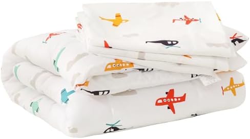 JSD Airplane Toddler Bedding Set 4 Piece