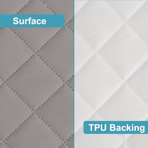NTBAY 2 Pack Waterproof Mini Crib Mattress Protector - Smoke Grey