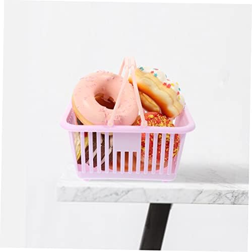 3pcs Plastic Baskets with Durable Handles for Bathroom Storage