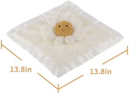 Apricot Lamb Daisy Soft Lovey Baby Blanket