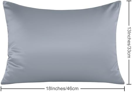 NTBAY Matte Satin Toddler Pillowcases - 2 Pack Silver Grey