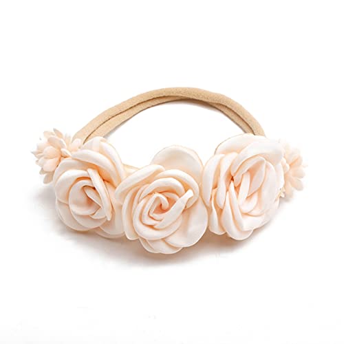 Baby Girl Headbands with Flowers 3PCS Elastic Hairbands