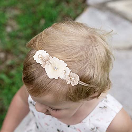 Cherrboll 3pcs Baby Girl Flower Headbands