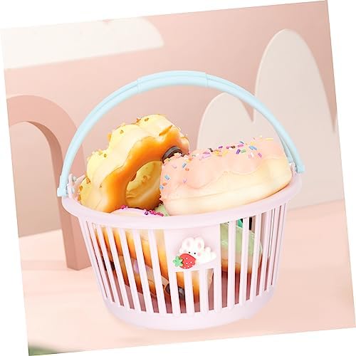 2pcs Plastic Baskets Sturdy Storage Bins for Home