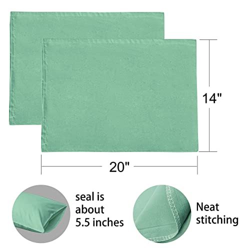 FLXXIE 2 Pack Sea Green Microfiber Pillowcases
