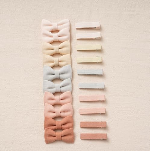 Fancy Clouds Baby Hair Clips with Bows 20pc Set 1