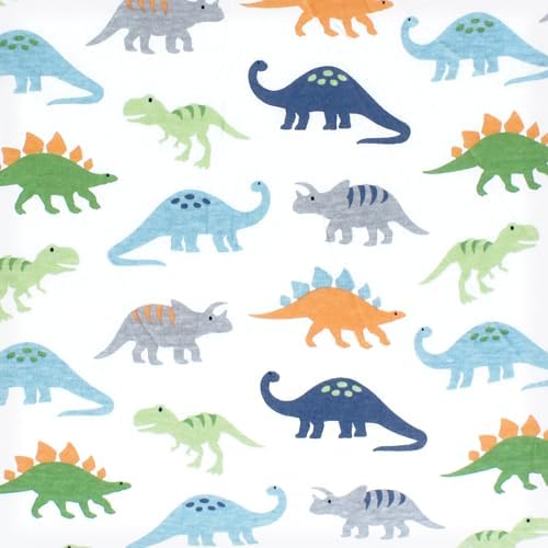 Hudson Baby Unisex Cotton Crib Sheet - Dinosaurs