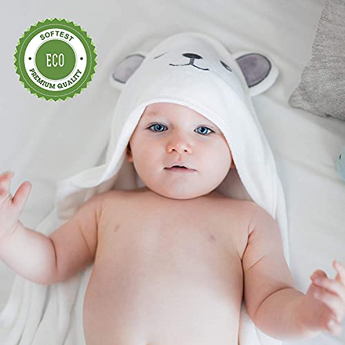 HIPHOP PANDA Bamboo Rayon Hooded Towel for Baby