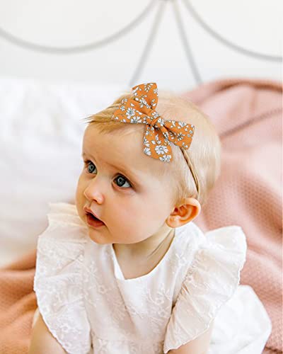 Jollybows 24 PCS Soft Nylon Baby Headbands with Bows