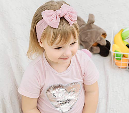 Mookiraer Baby Girls Headbands with Bows 7pcs Set