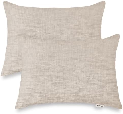 Wimist Toddler Pillowcases 2 Pack 13x18in Muslin 1