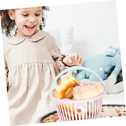 2pcs Plastic Baskets Sturdy Storage Bins for Home
