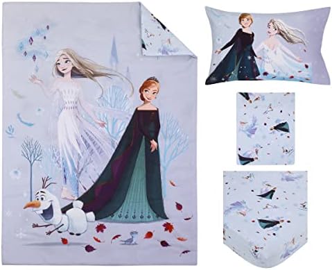 NoJo Disney Frozen Winter Cheer 4 Piece Toddler Bed Set 1