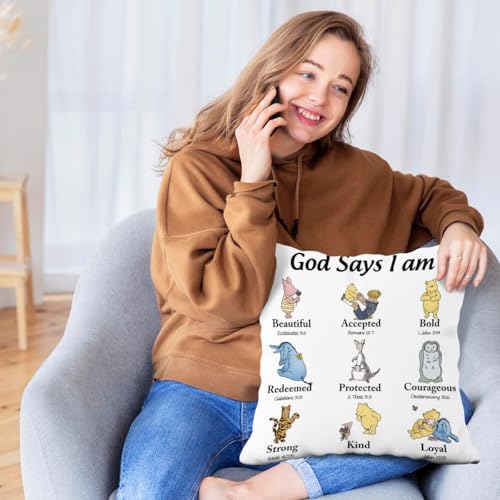 Winnie the Pooh Pillow Case 18x18 Inch Throw Decor