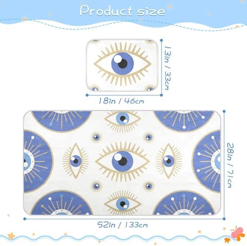 Bohemian Eyes Cooling Baby Mattress Pad 28x52 Waterproof Washable