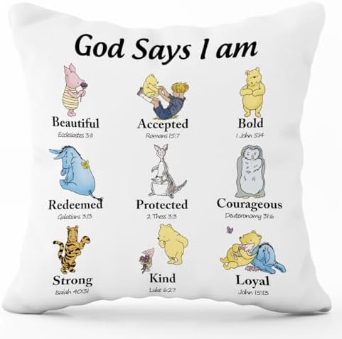 Winnie the Pooh Pillow Case 18x18 Inch Throw Decor