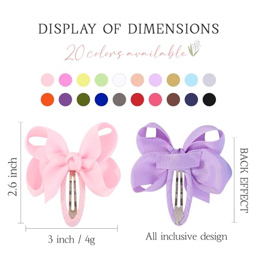 YHXX YLEN 80PCS Baby Hair Bows Clips for Girls