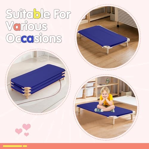 2 Pcs Blue Microfiber Daycare Cot Sheets 23x51
