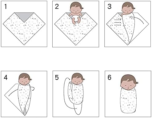 PESAAT Cotton Swaddle Hat Set for Newborn Babies 1