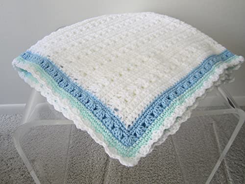 Hand Crochet Baby Boy Blanket by Kims Crochet Designs 1