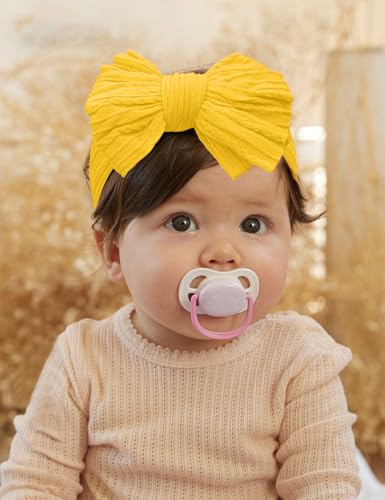 ZURLEFY Rust Nylon Baby Headband Bows
