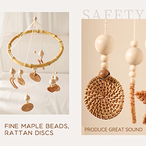 Handmade Rattan Crib Mobile for Baby Boy or Girl