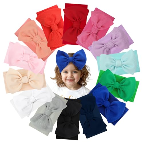 YanJie Baby Hair Bows Set in Pink Red Blue