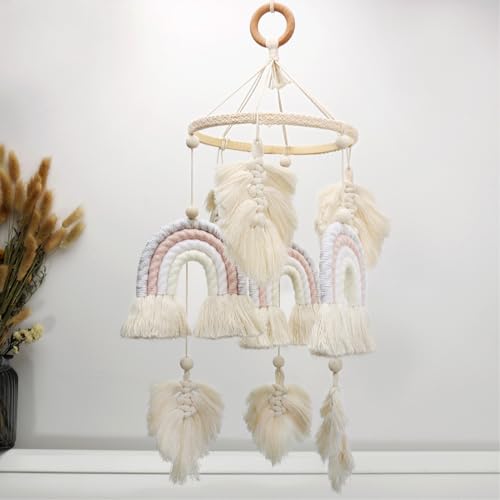 JILPAK Boho Rainbow Baby Mobile Crib Decor