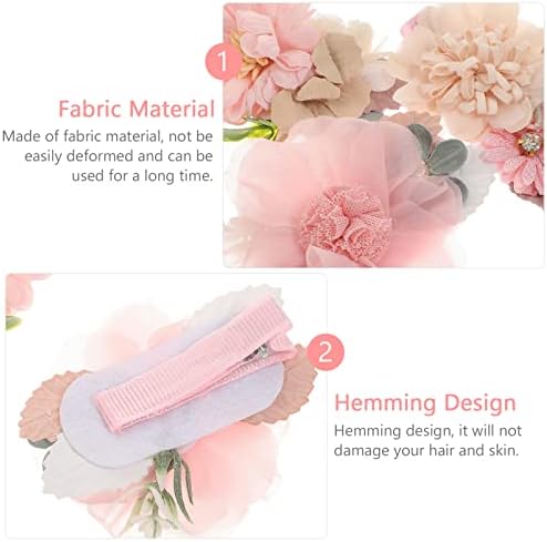 GALPADA 3pcs Floral Hair Clips for Toddlers and Kids