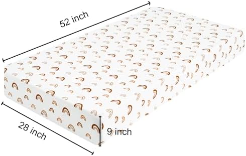 PHF 3 Pack Rainbow Crib Sheets for Safe Baby Sleep