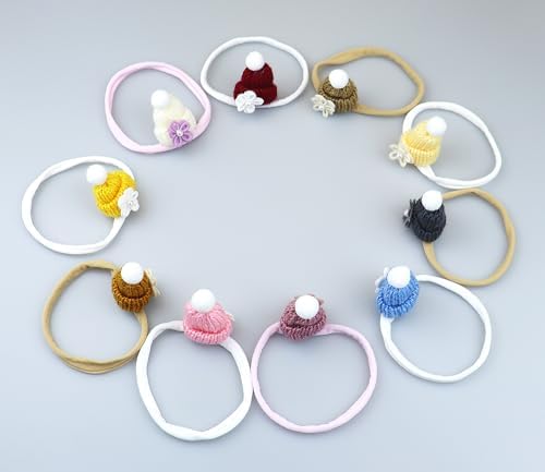 2pcs Baby Girls Headband with Beanie Elastic Hairband for Toddlers