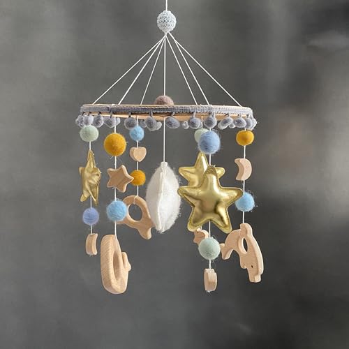 MOVEBO Animal Baby Mobile for Crib - Cute Wood Design