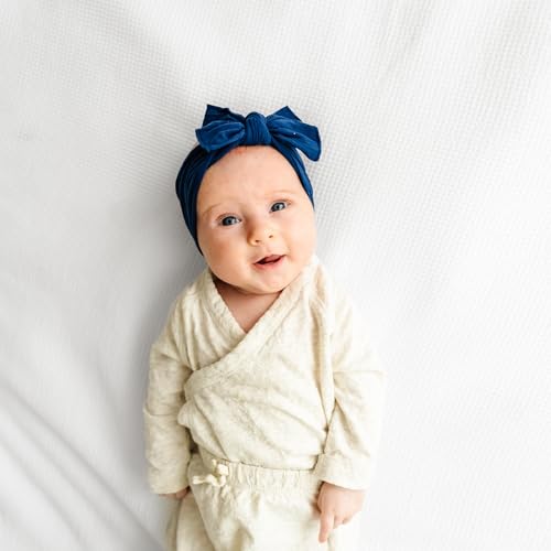 Baby Bling Bows - Newborn to Toddler Stretchy Headbands 2PK Red Navy
