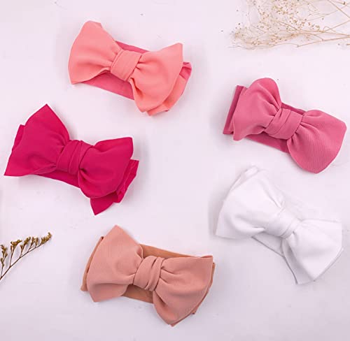 KIDOCHEESE Baby Girl Hairband with Bows 5 Count