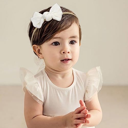 NociHah 3Pcs Cute Baby Headbands with Handmade Bows