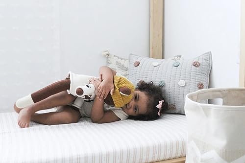 Crane Baby Rainbow Decorative Quilted Pillow 1