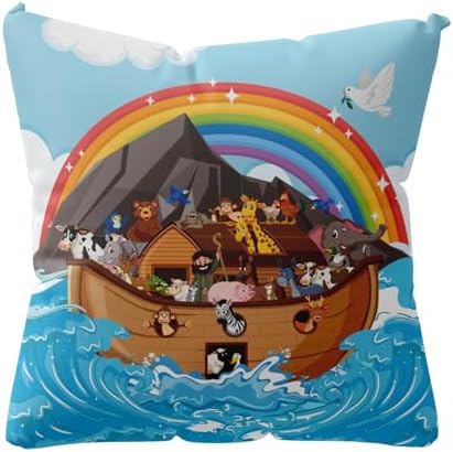 Noahs Ark Nursery Decor Pillow Cover - 14x14