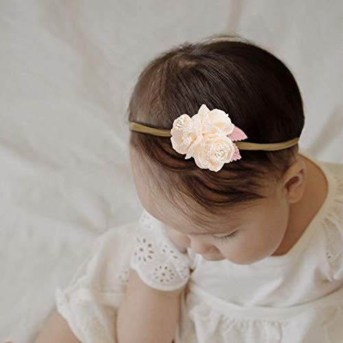 Cherrboll 4pcs Baby Girl Headbands with Flowers 1