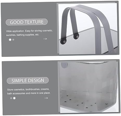 BEBEMOKO Large Capacity Bath Storage Basket with Handles 1