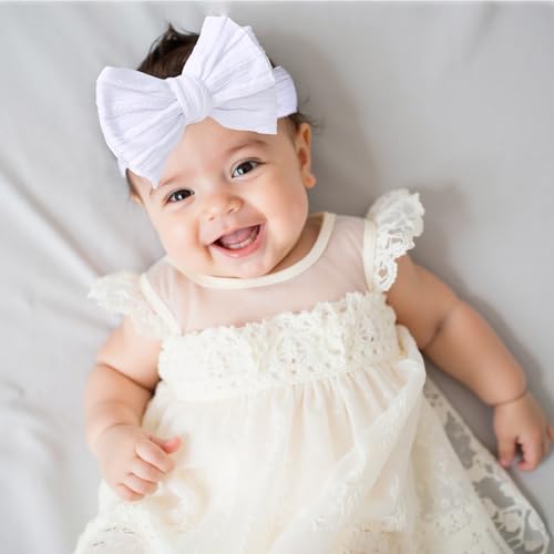 Baby Girl Bows Stretchy Double Bows Headband for Newborn and Toddlers