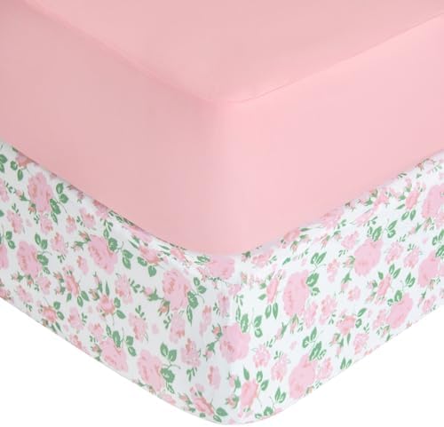 2 Pack Stretchy Crib Sheets for Standard and Toddler Mattress