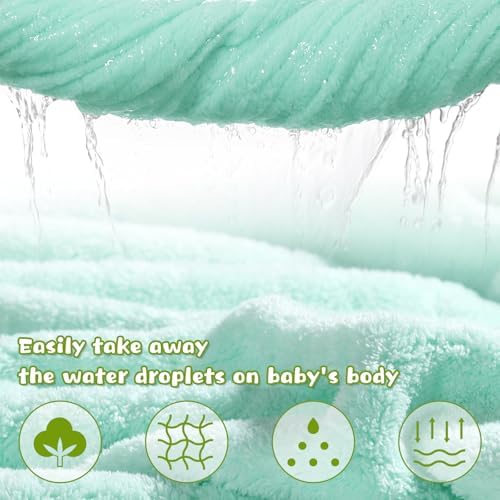 WODHOY Toddler Bath Towel with Hood 2-Pack
