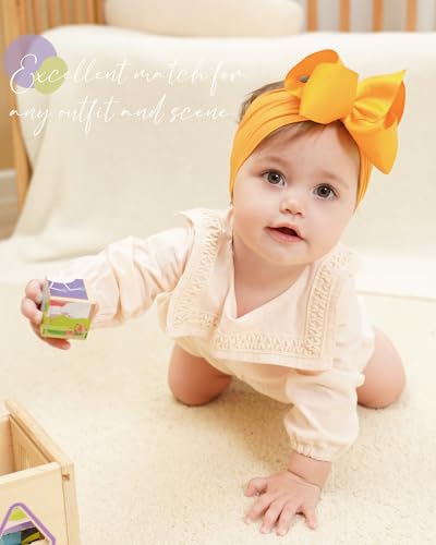 Doboi Baby Headbands Set - 20PCS with Big Bows and 8PCS Clips