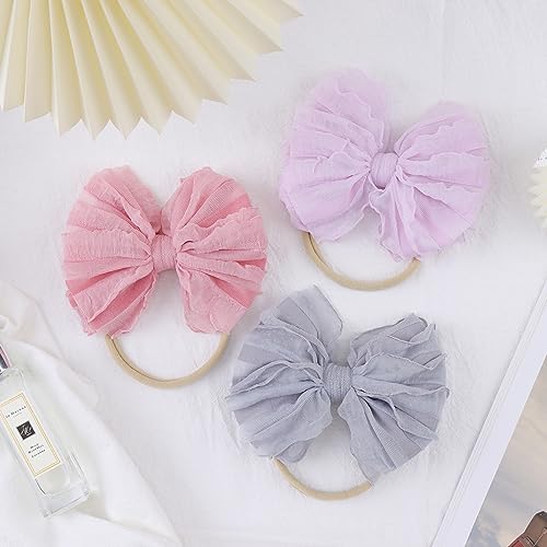 Lanmerry Baby Girls Stretchy Headbands 3PCS