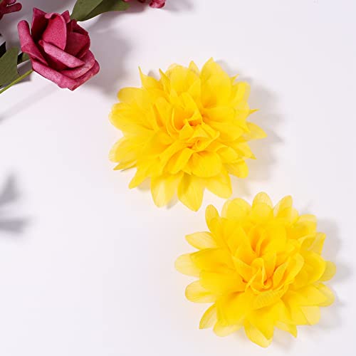 30pcs Baby Girls Alligator Hair Clips Chiffon Flower Barrettes