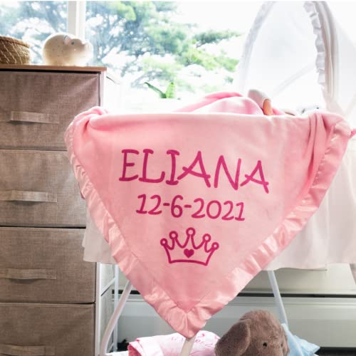 Custom Catch Personalized Princess Baby Blanket - 36x36 Inch