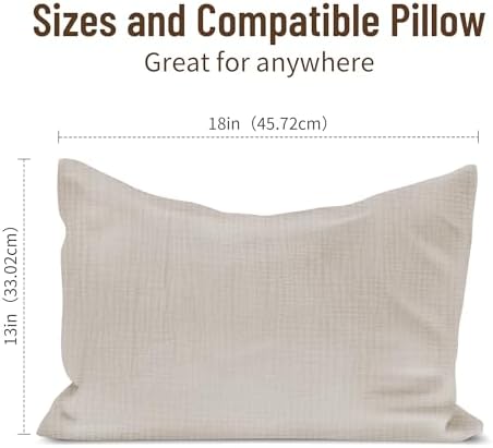 Wimist Toddler Pillowcases 2 Pack 13x18in Muslin 1